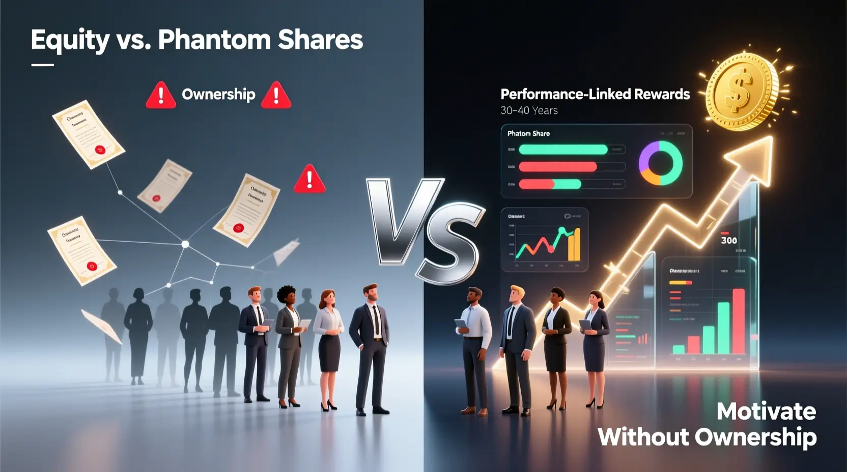 Equity vs. Phantom Shares: как мотивировать команду, не раздавая доли налево